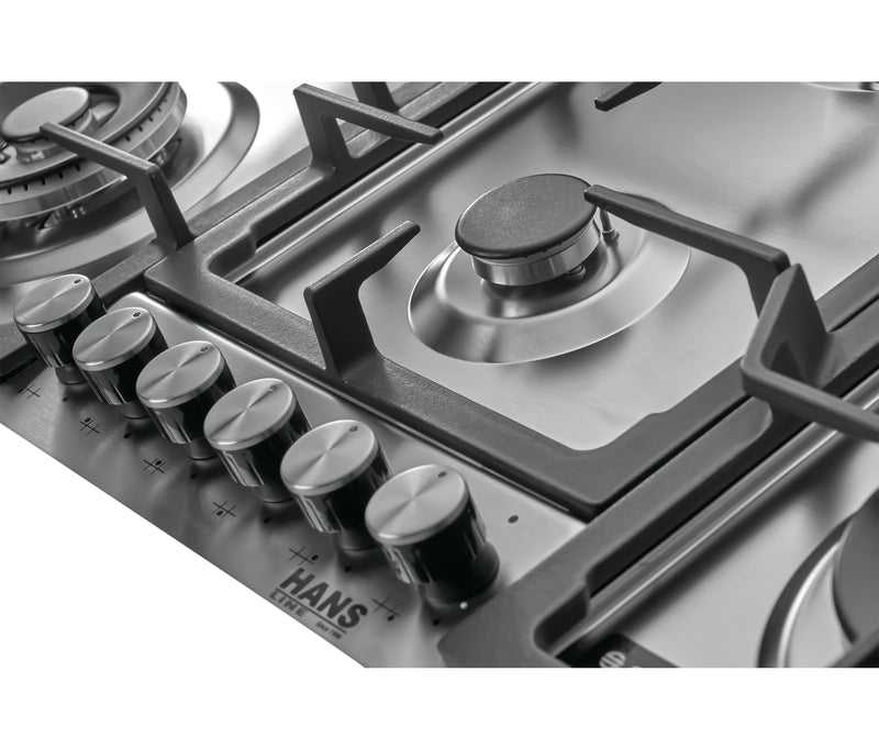 HANS BROGHO 9K4G2W X SF 90cm built-in gas hob stainless steel