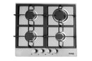 HANS 6720-24, built in gas hob, 60 cm, 4 burner, stainless steel, silver