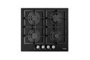 HANS 6170-05, built in gas hob, 60 cm, 4 burner, black