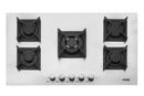 HANS 9112-23, built in gas hob, 90 cm, 5 burner, silver