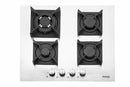 HANS 6121-23, built in gas hob, 60 cm, 4 burner, silver