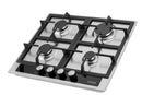 HANS 6721-24, built in gas hob, 60 cm, 4 burner, stainless steel, silver