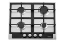 HANS 6721-24, built in gas hob, 60 cm, 4 burner, stainless steel, silver